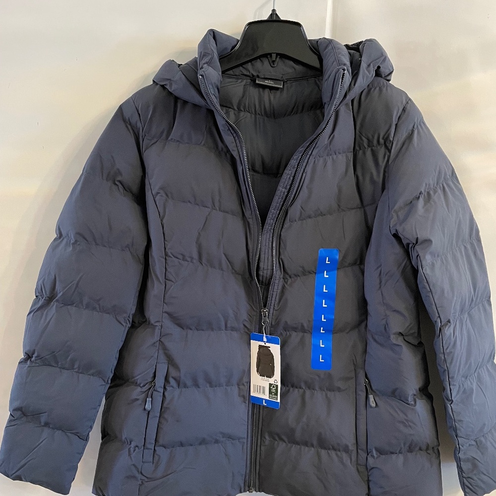 32 Degrees Heat Women’s Bomber Jacket Blue Large New with tags